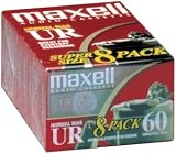 MAXELL UR-60 Blank Audio Cassette Tape (Package of 8)