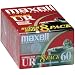 MAXELL UR-60 Blank Audio Cassette Tape (Package of 8)