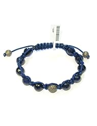 925 Sterling Silver 2.85ct Diamond Macrame Beaded Bracelet Fashion Jewelry