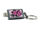 Centon Jimmie Johnson Edition NASCAR DataStick Keychain 4 GB USB 2.0 Flash Drive DSKN4GB-48PNK