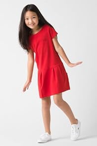 Girl's Short Sleeve Crewneck Sweatshirt Dress