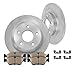 Callahan Brake Parts Rear Brakes Kit For Acura TSX 2009-10 | Honda Accord 2008-10 - Disc Rotors with Ceramic Brake Pads + Hardware, EBYK018807