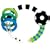 Sassy Rattlin Rings, Blue/Black