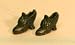 Dollhouse Miniature Pair of Green Vintage Ladies Shoes