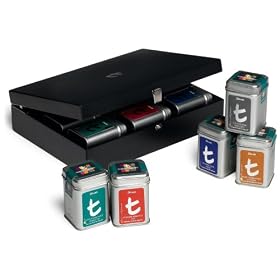 Dilmah Luxury Moderatoren, 9-Teesorte Tins in eine hölzerne Kiste