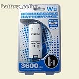 Wii controller Rechargeable Battery Pack 3600 mAh