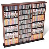 Triple Width Wall Media Storage Unit-cherry Finish by Prepac Manufacturing