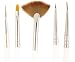 Set of 5 Nail Art Brushes Set, Detailer Liner Fan Gel