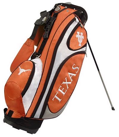 TEXAS LONGHORNS OFFICIAL TEAM LOGO GRIDIRON STAND GOLF BAG