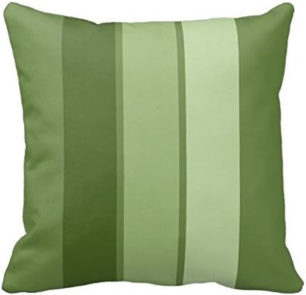 Muted Greens 3 Stripe Throw pillow case 18*18