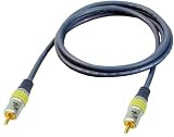 All4u BBV 3 Cinch-Kabel (Cinchstecker - Cinchstecker, verchromter Vollmetallstecker) 20 m für Video-Anwendungen blau