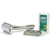Edwin Jagger Chrome-Plated Lined Handle Double-Edge Safety Razor