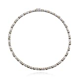 Platinum Plated Sterling Silver Two-tone Genuine Diamond Accent X Necklace, 17
