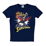 Logoshirt Superman - This Is A Job - Tee shirt manches courtes mixte adulte - Navy - L