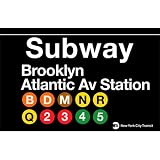 Brooklyn/Atlantic Ave Metal Subway Sign
