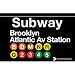 Brooklyn/Atlantic Ave Metal Subway Sign