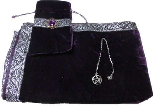 If you fortune-telling this! [Tarot three-piece set] Cross + pouch + special strap (purple (Purple))