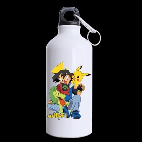 Lucky whale Pokemon Pikachu Ash Ketchum Decorative Custom Sports Water Bottle Mug 13.5 OZ (Twin Sides)