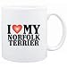 Mug White " I LOVE Norfolk Terrier " Dogs