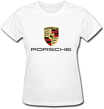 HNCY Women's General Motors Porsche Car Logo Short Sleeve T-Shirt XX-Large White
