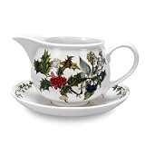 Portmeirion The Holly & The Ivy Gravy Boat With Tray - 2 Pc