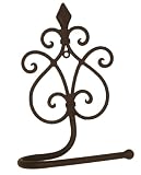 Produkt-Bild: Toilettenpapierhalter Landhaus Eisen WC Rollenhalter antik braun - Inkl. Memo Schilder