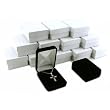 12 Black Velvet Pendant Earring Gift Boxes Showcase Displays