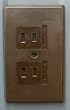 Safety Outlet Cover 2-Prong No Grd BROWN