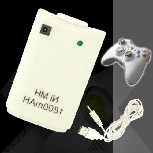 Childrens Toyshop  Video Games : PEGA XBOX 360 NiMH 1800mAH battery pack chargeable cable For XBOX 360