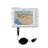 Retractable USB Cable for the Mio Technology DigiWalker C310x with Power Hot Sync and Charge capabilities - Gomadic Brand w/ TipExchange Technology
