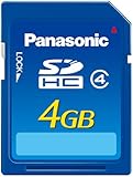 Panasonic 4 GB Hi Speed 15MB/s SDHC Class 4 Memory Card with Water/Shock/Ma ....