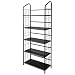 5 Tier Metal Book Shelves - Black