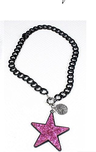 Pentagram Sweater Chain Clavicle Necklace Nice Pullovers Chain Pendant Rose Red