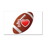 22 x 14 Wall Vinyl Sticker I Love Football