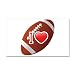 22 x 14 Wall Vinyl Sticker I Love Football