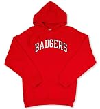 Wisconsin Badgers Classic Hooded Pullover Sweatshirt with Arch