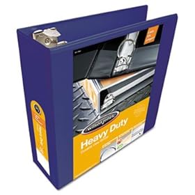 Vinyl Round Ring Locking View Binder, 3 Capacity, Dark Blue