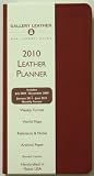 GALLERY LEATHER RED 2010 Weekly Pocket Planner with Golden Metallic Edges MADE IN USA