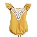Baby Girls Romper Sunsuit Jumpsuit with Headband, Yellow (9M)