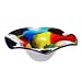 Hand Blown Rainbow Art Glass Decorative Plate 12.5