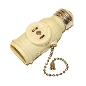 2 Outlet Socket Adpt.Pull Chn - 1 Pack