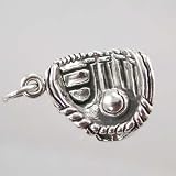 Sterling Silver Baseball Glove and Ball Charm, #9518