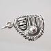 Sterling Silver Baseball Glove and Ball Charm, #9518