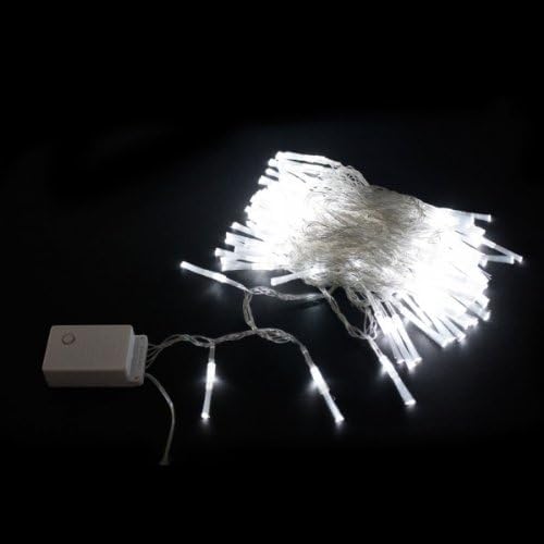 8-mode 100-led Optical Fiber String Lamp Light 10m for Christmas Halloween Decoration Garden Party Wedding (White)