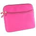 Universal Soft Sleeve Pouch for the Apple iPad and 8 - 10" Netbook Laptop - Pink Neoprene Cover Case with Double Zipper