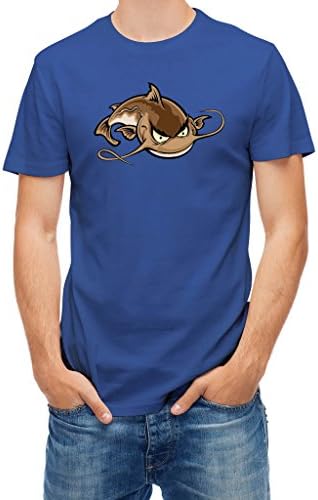 T-shirt Cat Fish Brown Blue Royal L