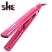SHE Ceramic Tourmaline Gloss Hot Tikkle Pink Hair Straighteners - Latest Version