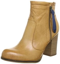 ESPRIT Nyia Zip Bootie O05530, Damen Fashion Halbstiefel & Stiefeletten, Braun (pumpkin yellow 756), EU 40