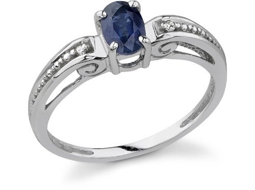 Renaissance Sapphire and Diamond Ring, 14K White Gold 41nvs6V1oqL Renaissance Sapphire and Diamond Ring, 14K White Gold