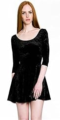Velvet/Viscose Skater Dress/Evening Dress 